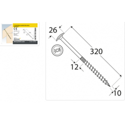 DMX 321032 - CT 10320 Wkręt ciesielski 10x320 - (25/op)